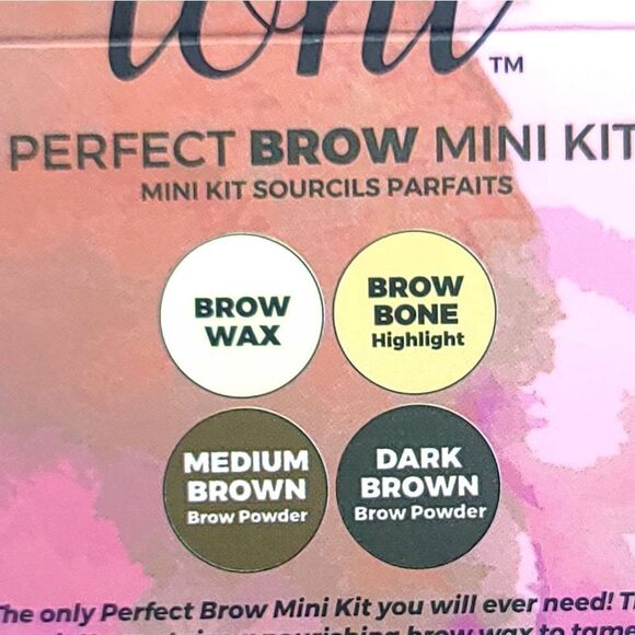 Perfect Brow All-In-One Eyebrow Mini Kit | Brow Wax Highlight Brown Powder New - Picture 2 of 8